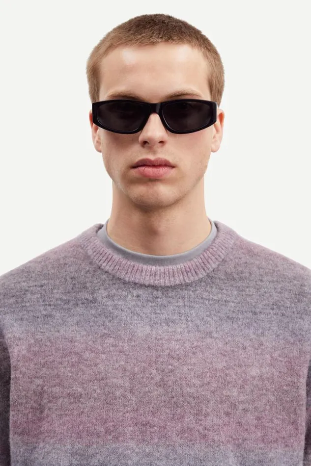 Man Aiden Crew Neck 15012 Gray Ombre Samse Samse Knitwear