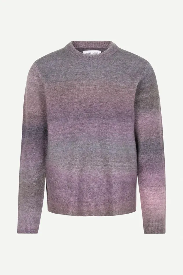 Man Aiden Crew Neck 15012 Gray Ombre Samse Samse Knitwear