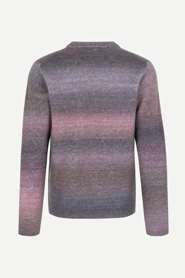 Man Aiden Crew Neck 15012 Gray Ombre Samse Samse Knitwear
