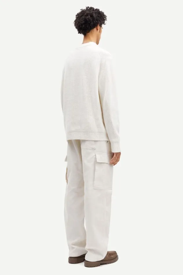 Man Alts Crew Neck 13068 Clear Cream Samse Samse Knitwear