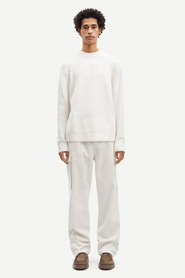 Man Alts Crew Neck 13068 Clear Cream Samse Samse Knitwear