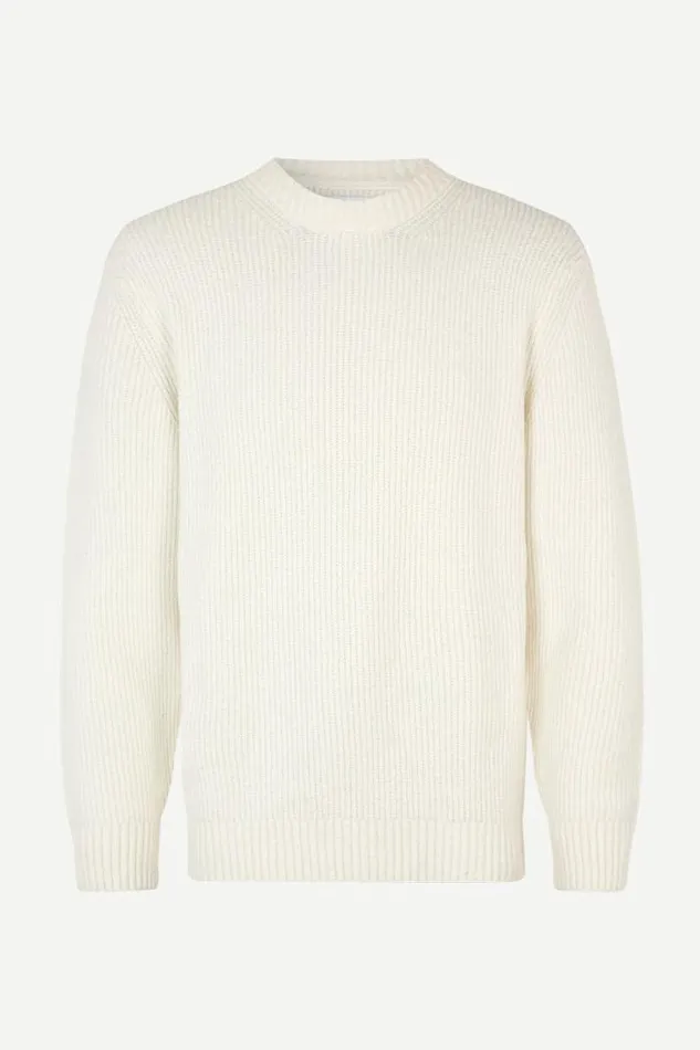 Man Alts Crew Neck 13068 Clear Cream Samse Samse Knitwear
