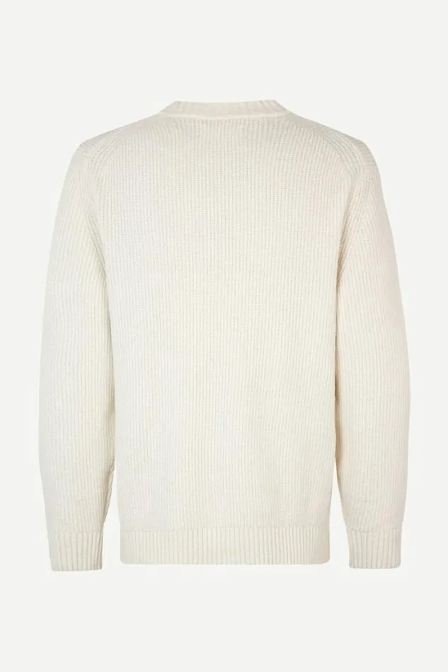 Man Alts Crew Neck 13068 Clear Cream Samse Samse Knitwear