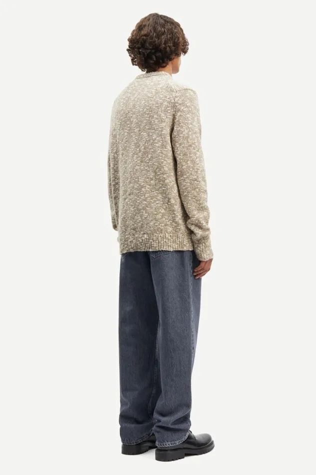 Man Benjamin Crew Neck 15031 Fallen Rock Mel Samse Samse Knitwear