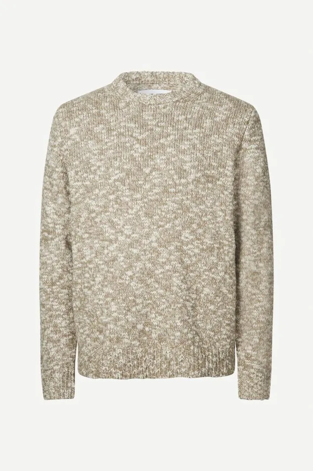 Man Benjamin Crew Neck 15031 Fallen Rock Mel Samse Samse Knitwear