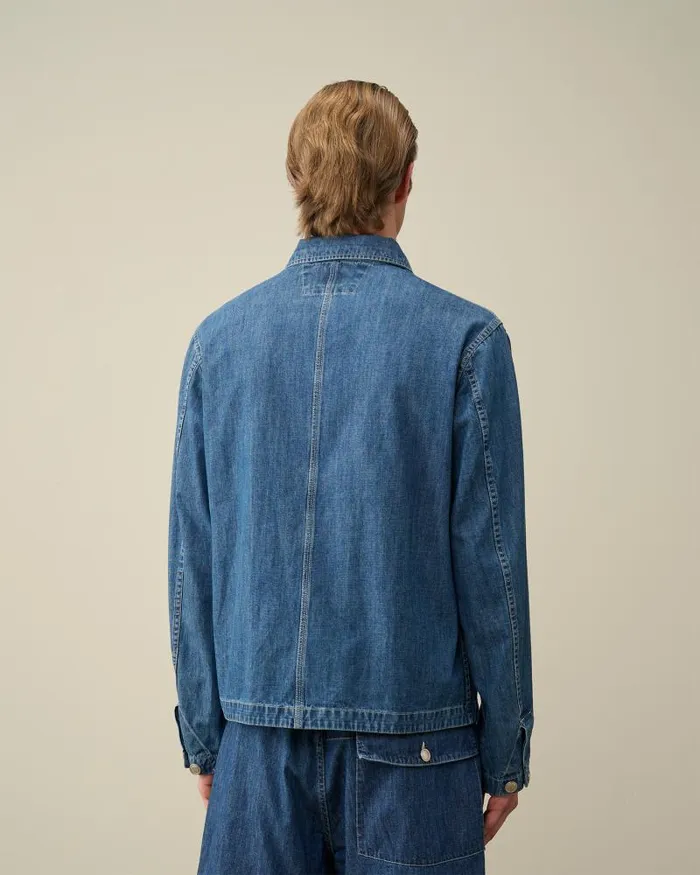 Man Blu Jacket Stone Bleach 8211 Blue CP Company Jacket and Coats