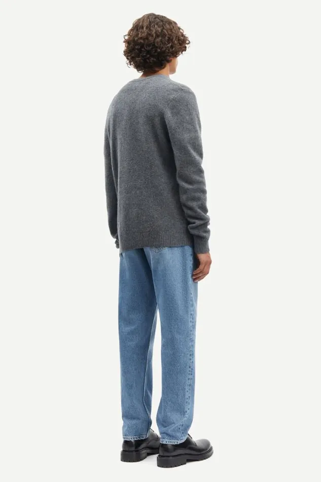 Man Butler On 9475 Dark Grey Mel Samse Samse Knitwear
