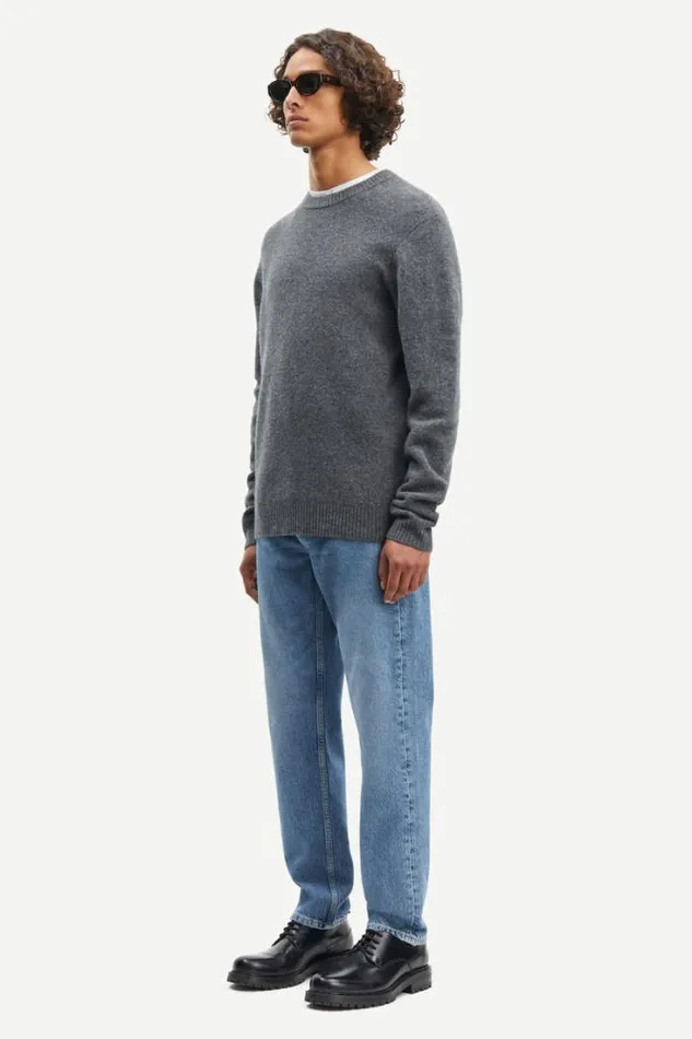 Man Butler On 9475 Dark Grey Mel Samse Samse Knitwear