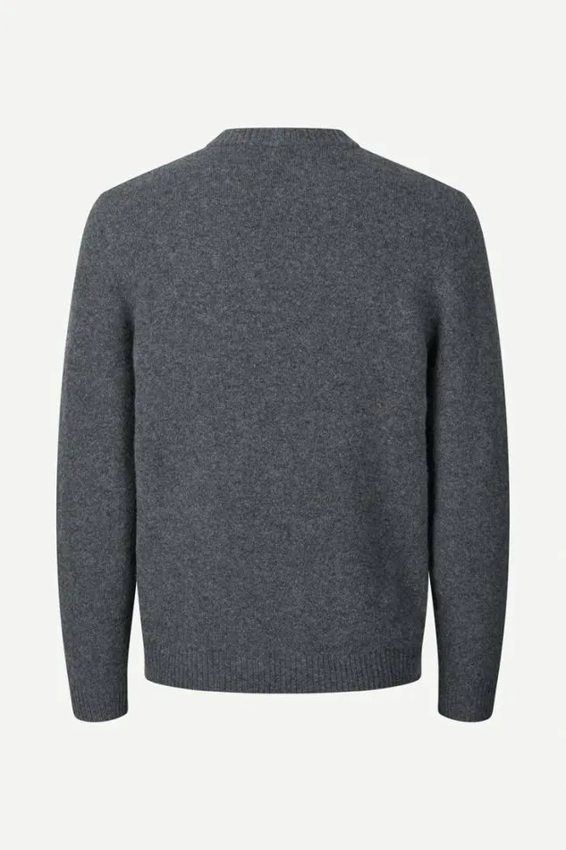 Man Butler On 9475 Dark Grey Mel Samse Samse Knitwear
