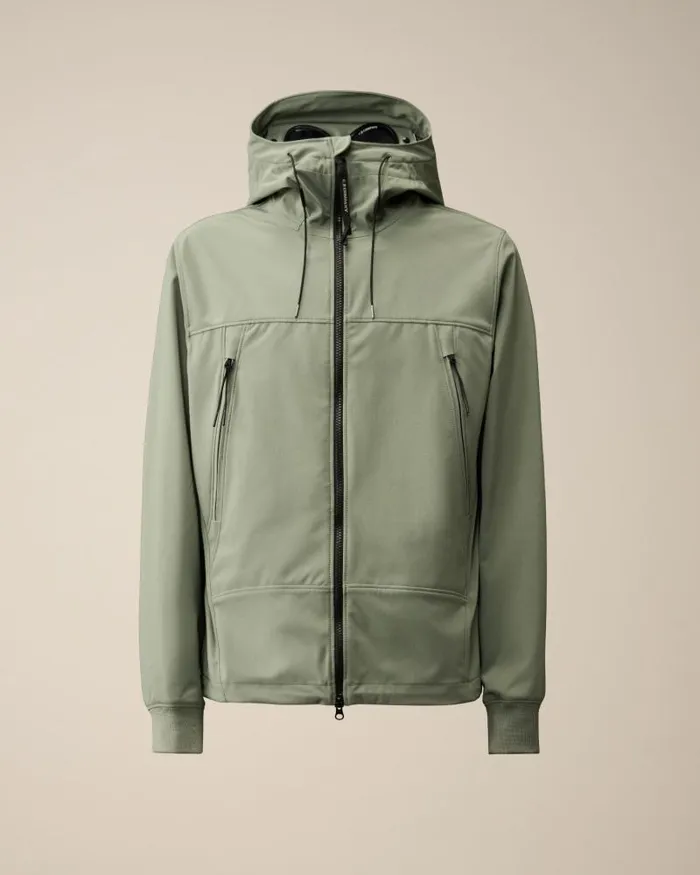 Man CP ShellR Goggle Jacket Agave Green CP Company Jacket and Coats
