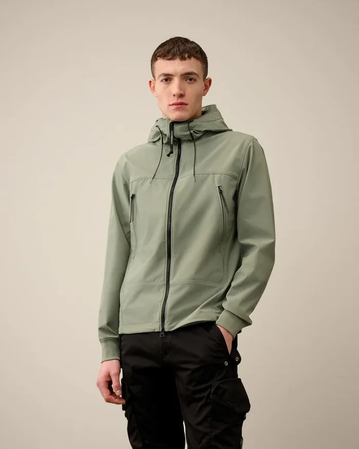 Man CP ShellR Goggle Jacket Agave Green CP Company Jacket and Coats