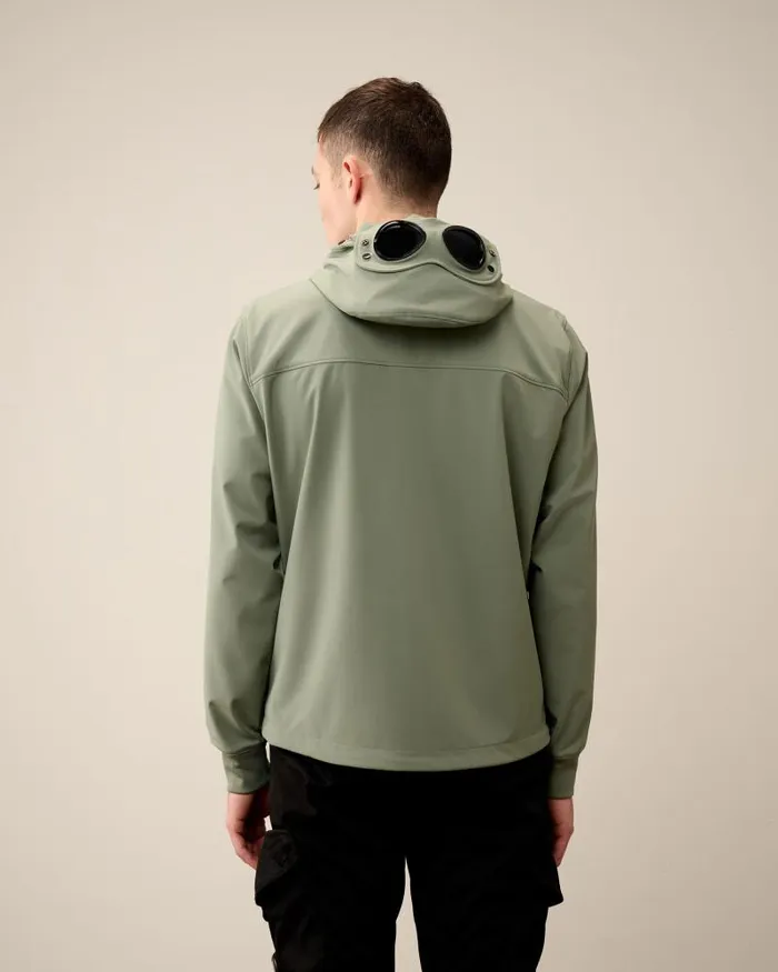 Man CP ShellR Goggle Jacket Agave Green CP Company Jacket and Coats