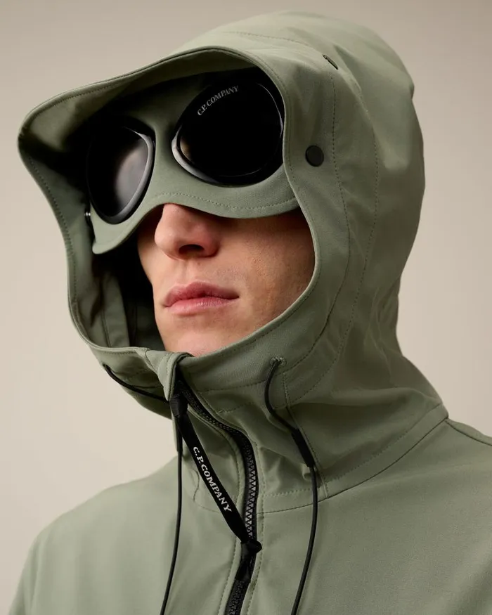 Man CP ShellR Goggle Jacket Agave Green CP Company Jacket and Coats