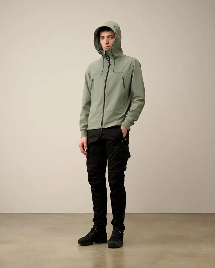 Man CP ShellR Goggle Jacket Agave Green CP Company Jacket and Coats