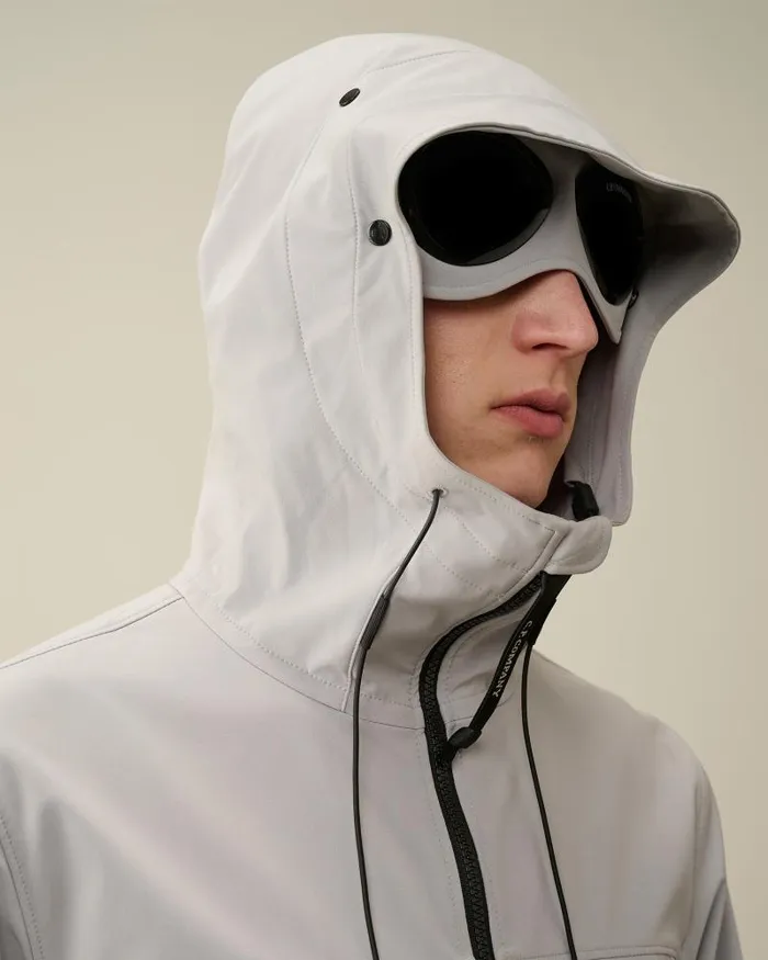 Man CP ShellR Goggle Jacket Drizzle Grey CP Company Jacket and Coats