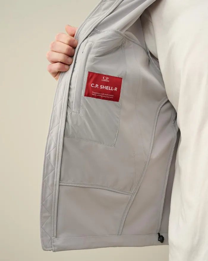 Man CP ShellR Goggle Jacket Drizzle Grey CP Company Jacket and Coats