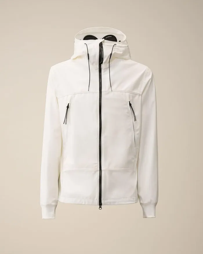 Man CP ShellR Goggle Jacket Gauze White CP Company Jacket and Coats