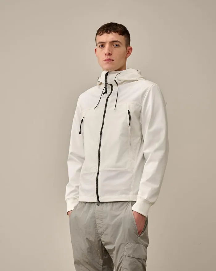 Man CP ShellR Goggle Jacket Gauze White CP Company Jacket and Coats