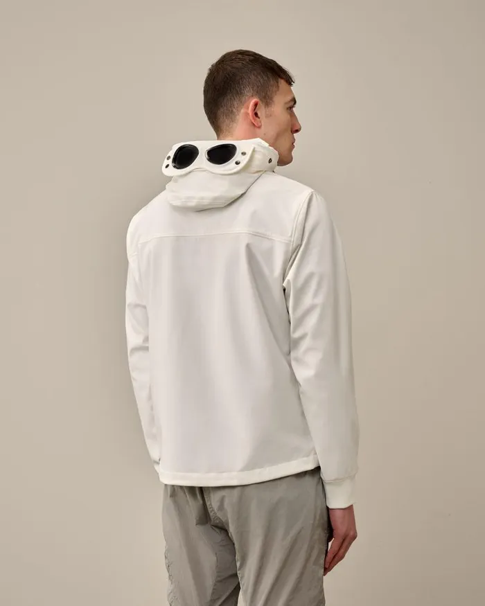 Man CP ShellR Goggle Jacket Gauze White CP Company Jacket and Coats