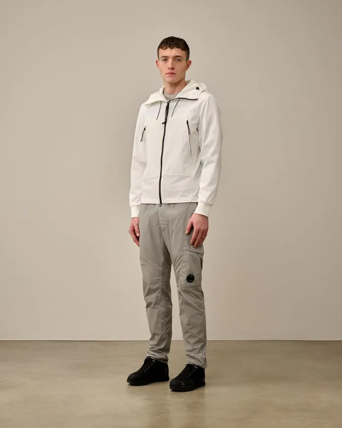 Man CP ShellR Goggle Jacket Gauze White CP Company Jacket and Coats