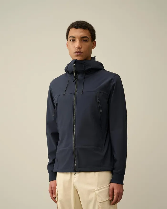 Man CP ShellR Goggle Jacket Total Eclipse 8211 Blue CP Company Jacket and Coats