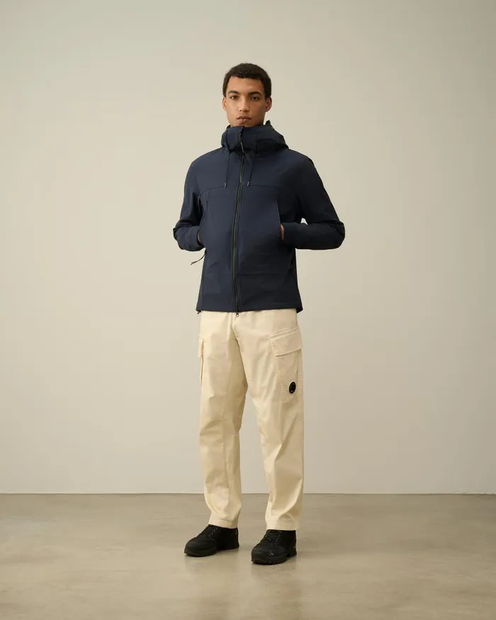 Man CP ShellR Goggle Jacket Total Eclipse 8211 Blue CP Company Jacket and Coats