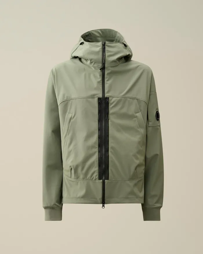 Man CP ShellR Hooded Jacket Agave Green CP Company Jacket and Coats