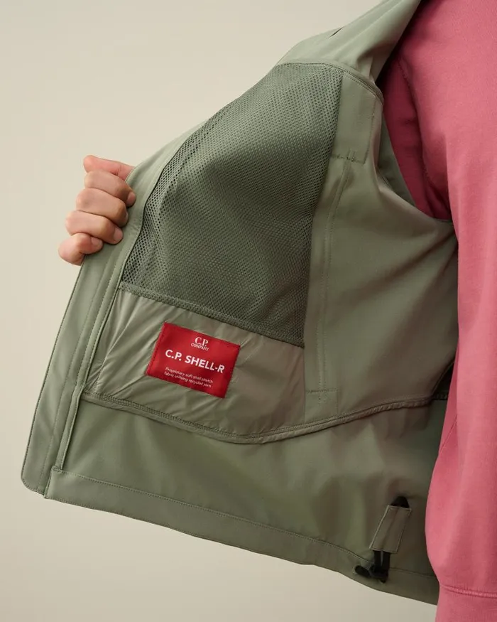 Man CP ShellR Hooded Jacket Agave Green CP Company Jacket and Coats