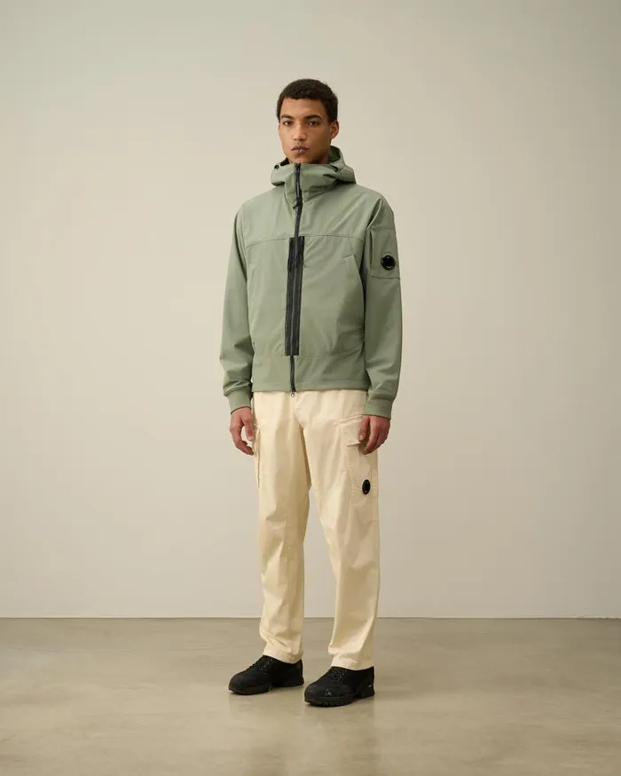 Man CP ShellR Hooded Jacket Agave Green CP Company Jacket and Coats