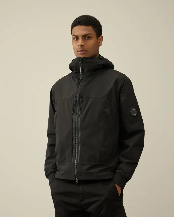 Man CP ShellR Hooded Jacket Black CP Company Jacket and Coats