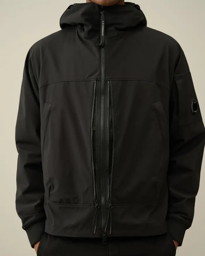Man CP ShellR Hooded Jacket Black CP Company Jacket and Coats