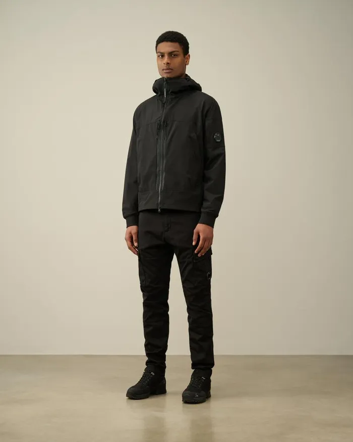 Man CP ShellR Hooded Jacket Black CP Company Jacket and Coats