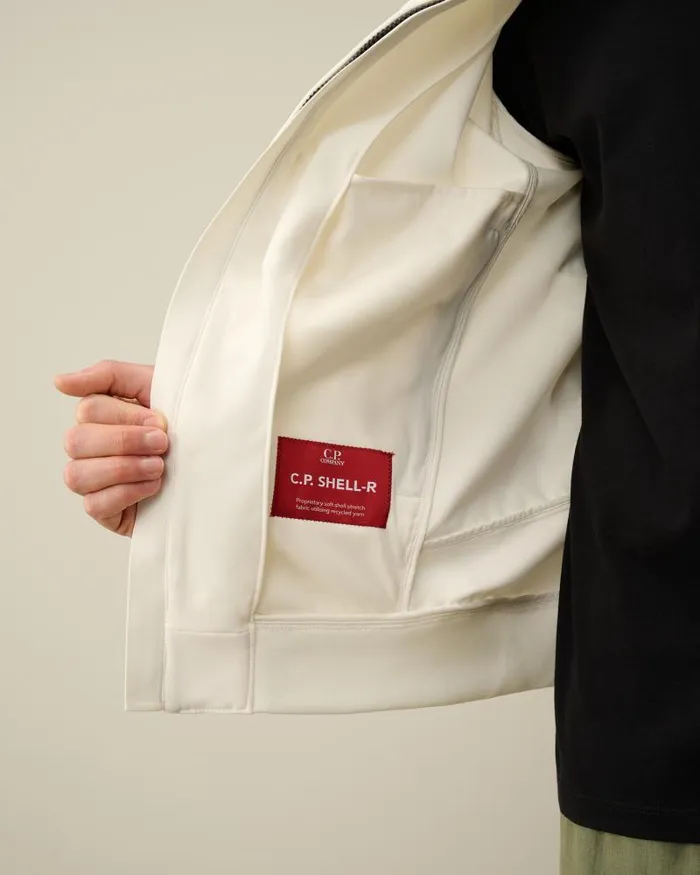 Man CP ShellR Jacket Gauze White CP Company Jacket and Coats