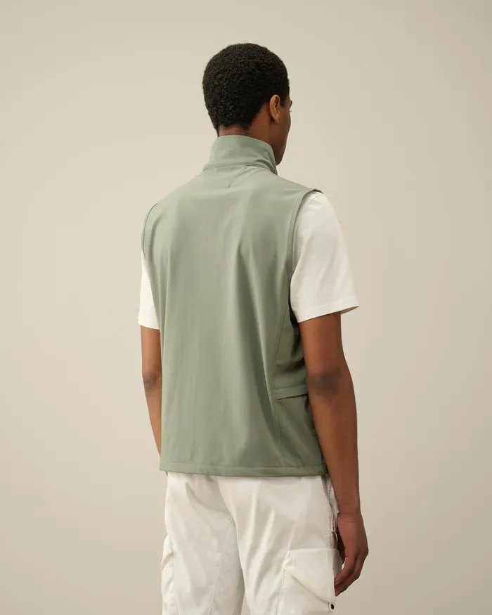 Man CP ShellR Utility Vest Agave Green CP Company Jacket and Coats