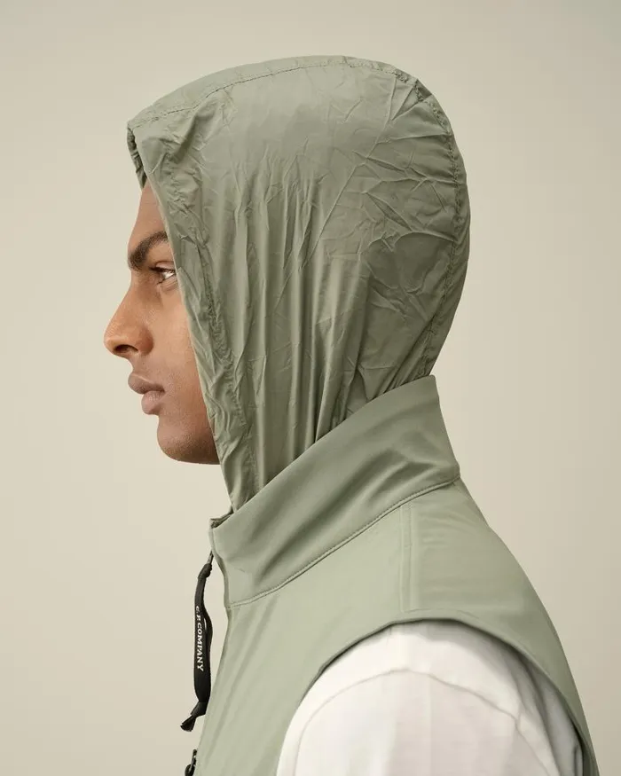 Man CP ShellR Utility Vest Agave Green CP Company Jacket and Coats