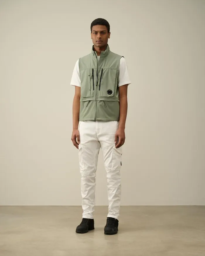 Man CP ShellR Utility Vest Agave Green CP Company Jacket and Coats