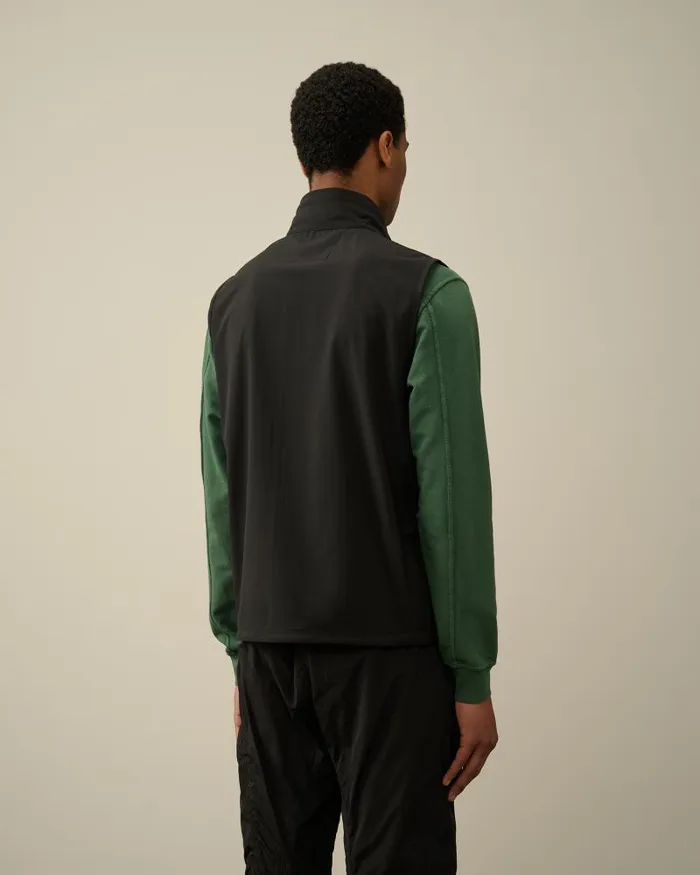 Man CP ShellR Utility Vest Black CP Company Jacket and Coats