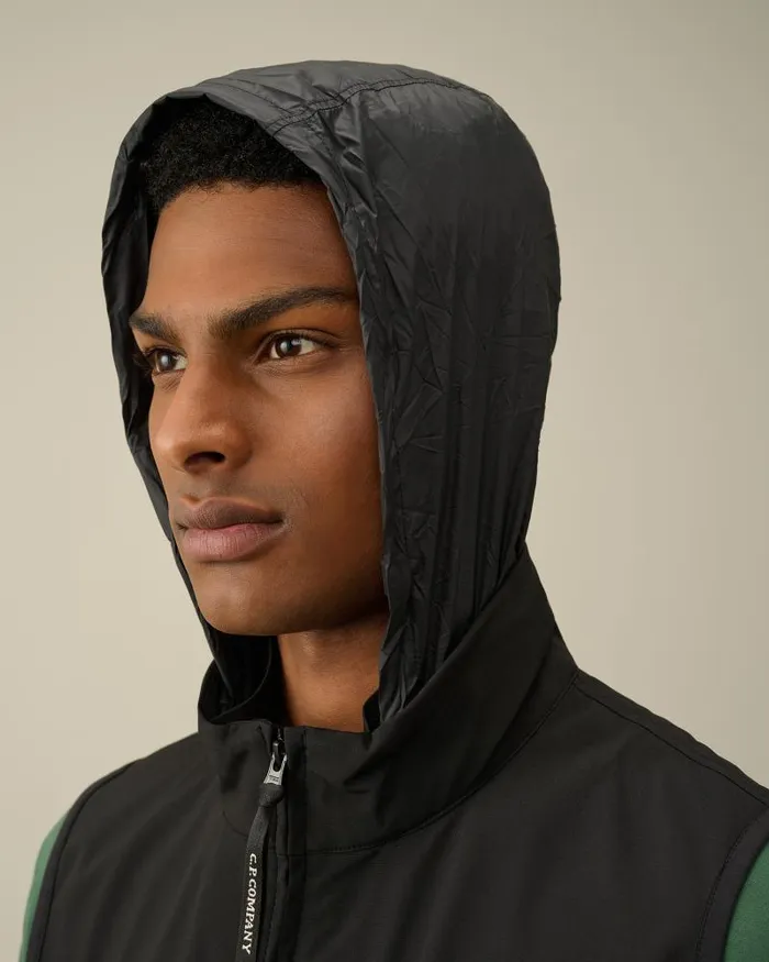 Man CP ShellR Utility Vest Black CP Company Jacket and Coats