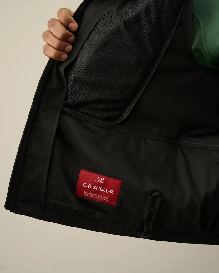 Man CP ShellR Utility Vest Black CP Company Jacket and Coats