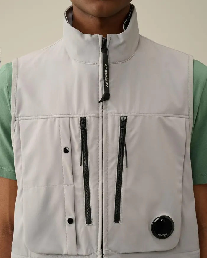 Man CP ShellR Utility Vest Drizzle Grey CP Company Jacket and Coats