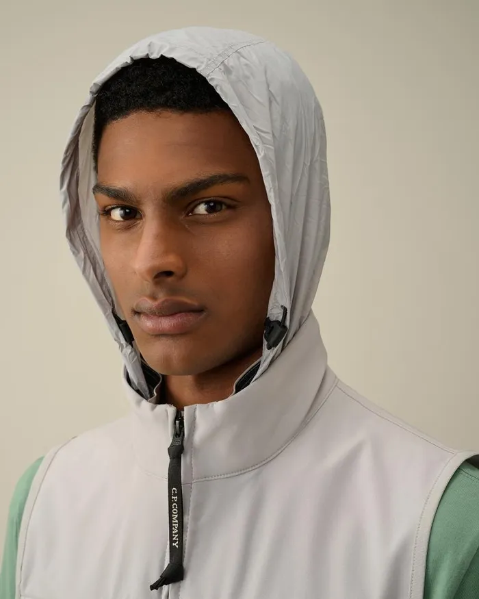 Man CP ShellR Utility Vest Drizzle Grey CP Company Jacket and Coats