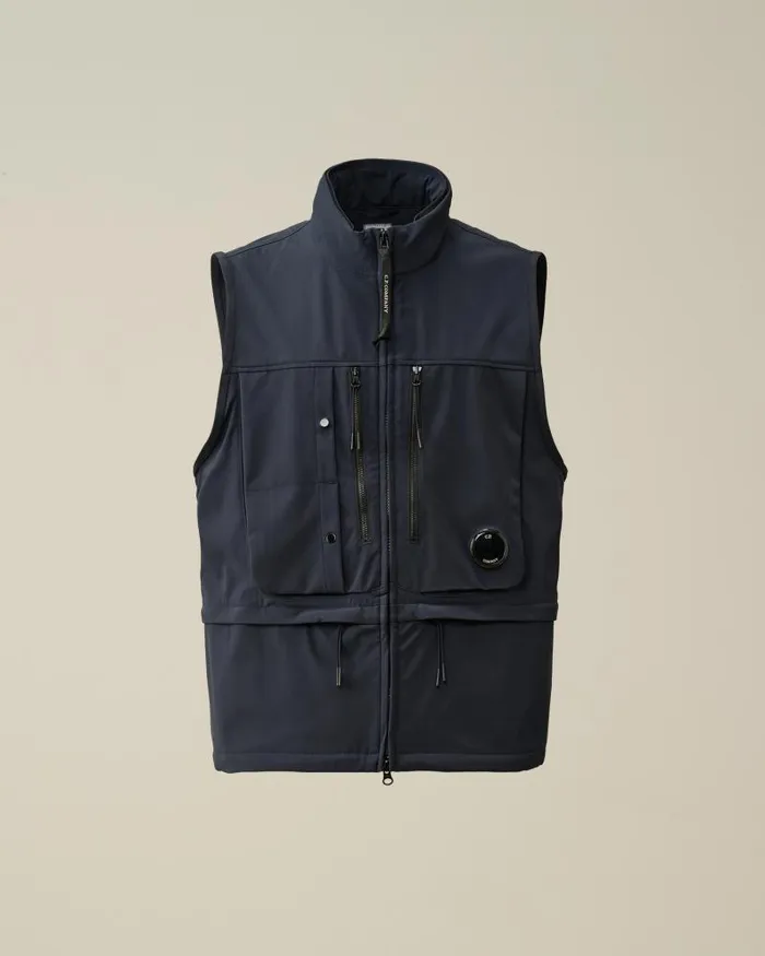 Man CP ShellR Utility Vest Total Eclipse 8211 Blue CP Company Jacket and Coats Man CP ShellR Utility Vest Total Eclipse 8211 Blue CP Company Jacket and Coats