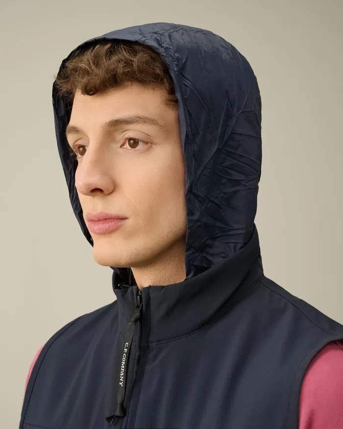 Man CP ShellR Utility Vest Total Eclipse 8211 Blue CP Company Jacket and Coats
