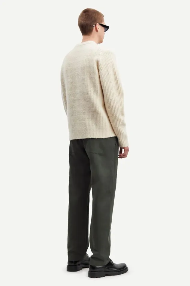 Man Carter Crew Neck 15052 Clear Cream Samse Samse Knitwear
