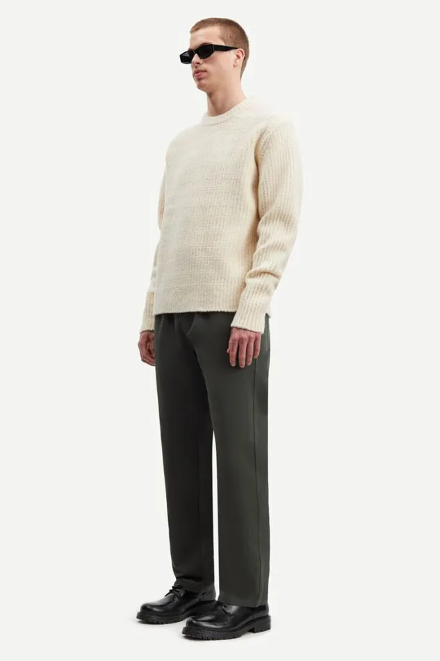 Man Carter Crew Neck 15052 Clear Cream Samse Samse Knitwear