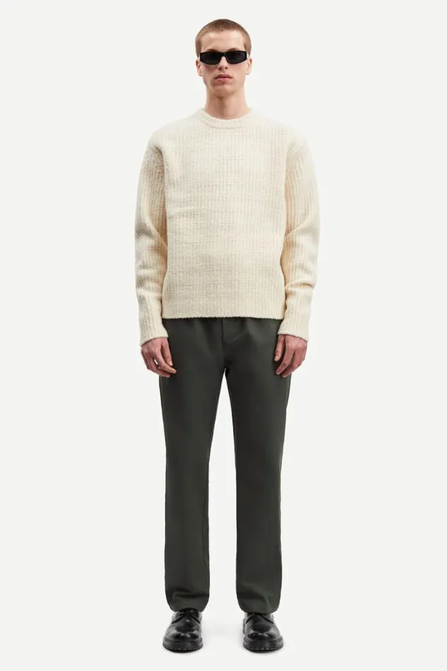 Man Carter Crew Neck 15052 Clear Cream Samse Samse Knitwear