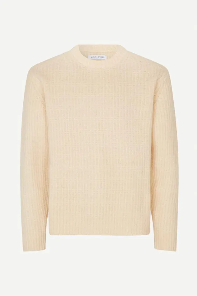 Man Carter Crew Neck 15052 Clear Cream Samse Samse Knitwear