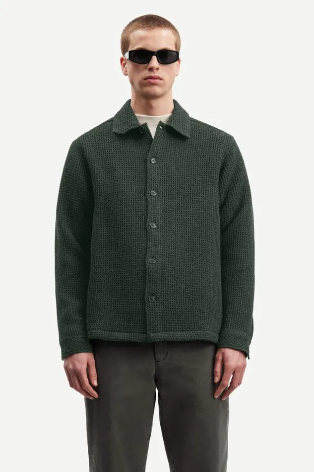 Man Castor X Shirt 14536 Dark Green Mel Samse Samse Shirts
