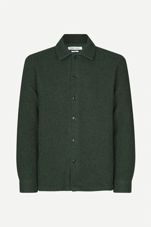 Man Castor X Shirt 14536 Dark Green Mel Samse Samse Shirts Man Castor X Shirt 14536 Dark Green Mel Samse Samse Shirts