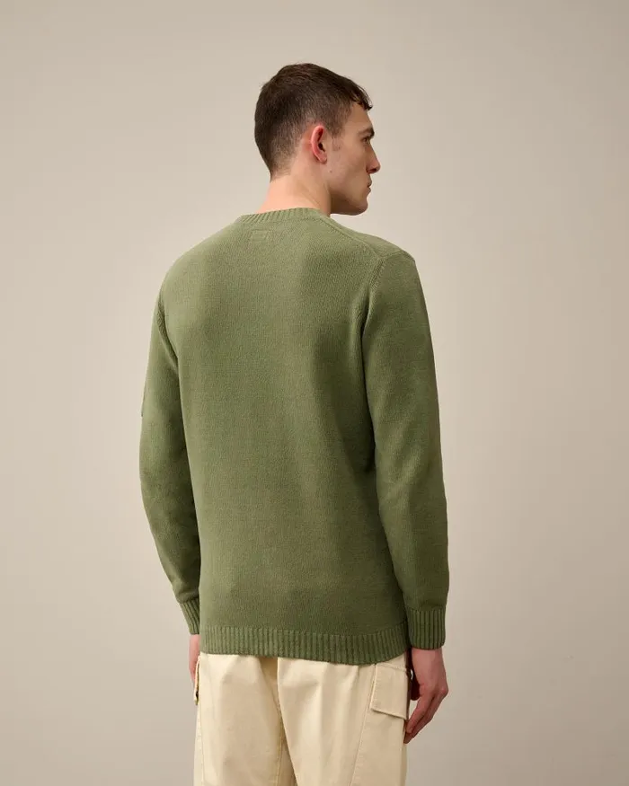 Man Chenille Cotton Knit Agave Green CP Company Jumpers